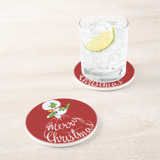 Vrolijk kerstOnderzetter Zandsteen Onderzetter (Zijkant)