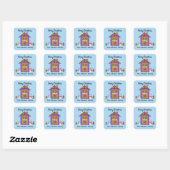 Vrolijk kerstontbijtkod, huis met 1 stickers (Vel)