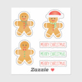 Vrolijk kerstontbijtkod voor kerstkerstmis sticker (Vel)