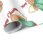 Vrolijk kerstontbijtkoek engel-omslagpapier cadeaupapier (Rol Hoek)