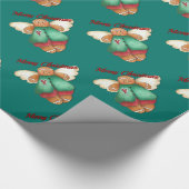 Vrolijk kerstontbijtkoek engel-papier cadeaupapier (Hoek)