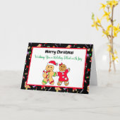 Vrolijk kerstontbijtkoek man vakantie recept ca kaart (Gele Bloem)