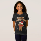 Vrolijk kerstontbijtkoek Merry Kerstkoekje T-shirt (Voorkant volledig)