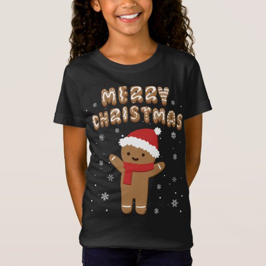 Vrolijk kerstontbijtkoek Merry Kerstkoekje T-shirt (Voorkant)