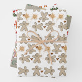 Vrolijk kerstontbijtkoek Verpakkingsbladen Inpakpapier Vel (In situ)