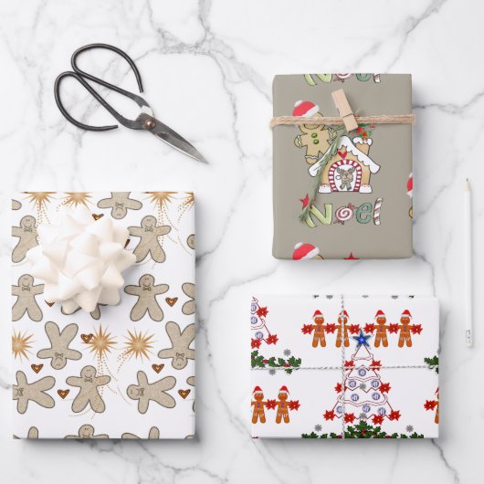 Vrolijk kerstontbijtkoek Verpakkingsbladen Inpakpapier Vel (Voorkant)