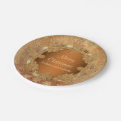 Vrolijk kerstontbijtkoeken papieren bordje (Gekanteld)