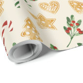 Vrolijk kerstontbijtkoekjes cadeaupapier (Rol Hoek)