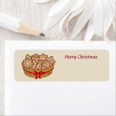 Vrolijk kerstontbijtkoekjes etiket (Insitu)