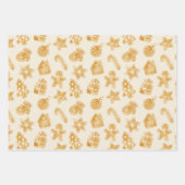 Vrolijk kerstontbijtkoekjes inpakpapier vel (Voorkant 2)