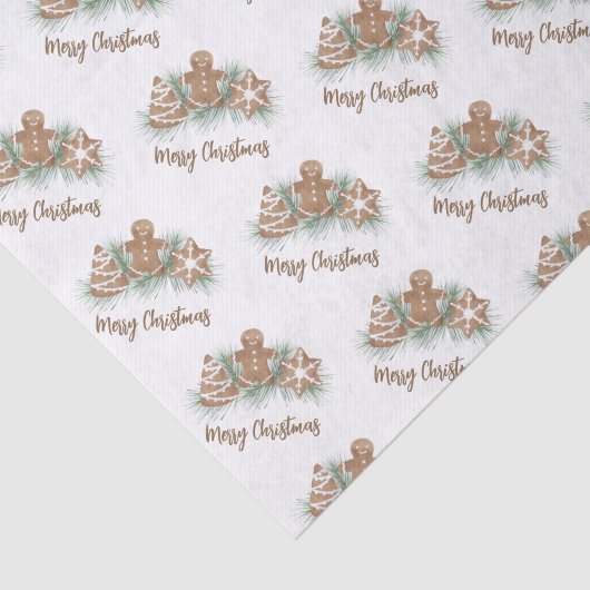 Vrolijk kerstontbijtkoekjes tissuepapier (Detail)