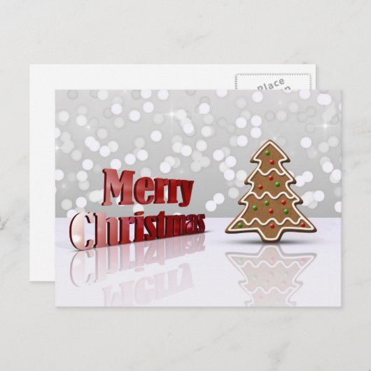 Vrolijk kerstontbijtontbijt - Briefkaart voor fees (Voorkant / Achterkant)