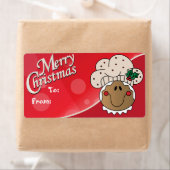 Vrolijk kerstontbijtontbijtkoek Labels (Insitu)