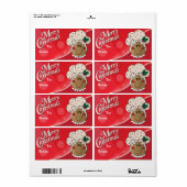 Vrolijk kerstontbijtontbijtkoek Labels (Full Sheet)