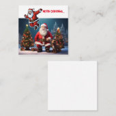 vrolijk kerstontwerp en schilderen contactkaartje (Voorkant / Achterkant)