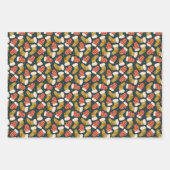 Vrolijk kerstontwerp inpakpapier vel (Voorkant 2)