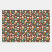 Vrolijk kerstontwerp inpakpapier vel (Voorkant)
