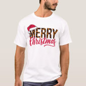 Vrolijk kerstontwerp met Santa Hat T-shirt (Voorkant)