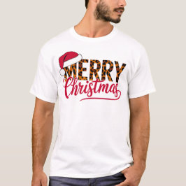 Vrolijk kerstontwerp met Santa Hat T-shirt