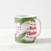 Vrolijk kerstontwerp met snoepstokken koffiemok (Voorkant rechts)