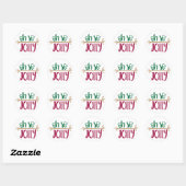 Vrolijk Kerstontwerp Ronde Sticker (Vel)
