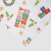 Vrolijk Kerstontwerp Tissuepapier voor cadeaus (Detail)