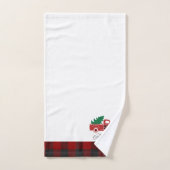 Vrolijk kerstophalen en boom gepersonaliseerd bad handdoek (Handdoek)