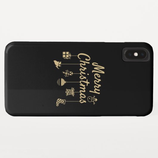 Vrolijk kerstOrnament goud Case-Mate iPhone Case (Achterkant (horizontaal))