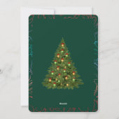 Vrolijk kerstpaar Familie Foto Groen Feestdagenkaart (Achterkant)