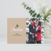 Vrolijk kerstpaar wenskaart (Staand voorkant)