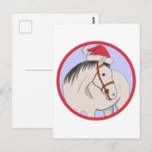 Vrolijk kerstpaard briefkaart (Voorkant / Achterkant)