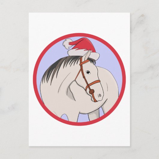 Vrolijk kerstpaard briefkaart (Voorkant)