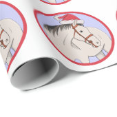 Vrolijk kerstpaard cadeaupapier (Rol Hoek)