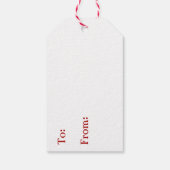 Vrolijk kerstpaard Cartoon Cadeaulabel (Achterkant)