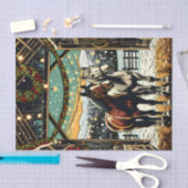 Vrolijk kerstpaard Cartoon Tissuepapier (Craft)