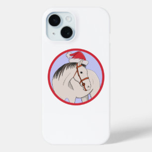 Vrolijk kerstpaard iPhone 15 case