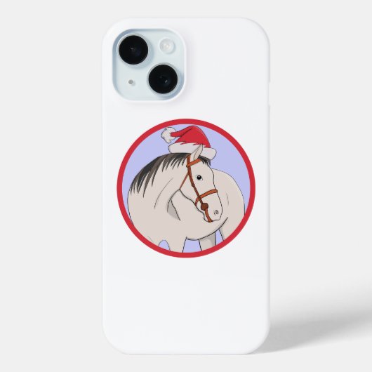 Vrolijk kerstpaard Case-Mate iPhone case (Achterkant)
