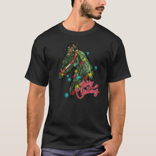 Vrolijk kerstpaard Essential T-Shirt (Voorkant)