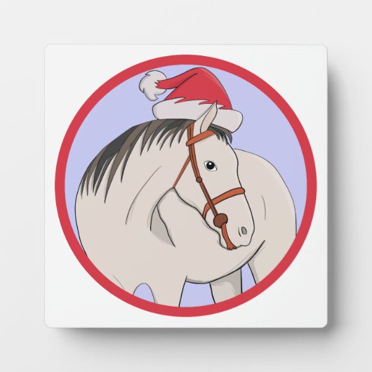 Vrolijk kerstpaard fotoplaat (Voorkant)
