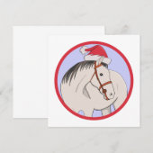 Vrolijk kerstpaard kaart (Voorkant / Achterkant)