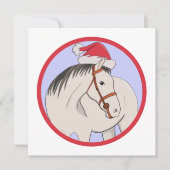 Vrolijk kerstpaard kaart (Voorkant)