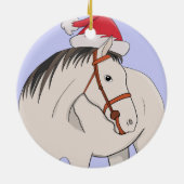 Vrolijk kerstpaard keramisch ornament (Achterkant)