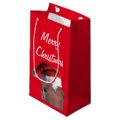 Vrolijk kerstpaard klein cadeauzakje (Voorkant Gekanteld)