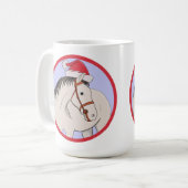 Vrolijk kerstpaard koffiemok (Voorkant links)