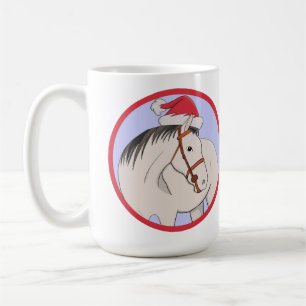 Vrolijk kerstpaard koffiemok