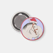 Vrolijk kerstpaard magneet (Voorkant / Achterkant)