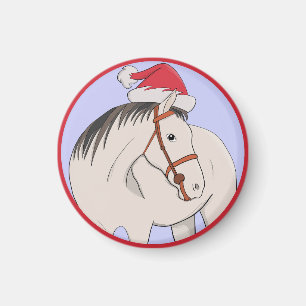 Vrolijk kerstpaard magneet