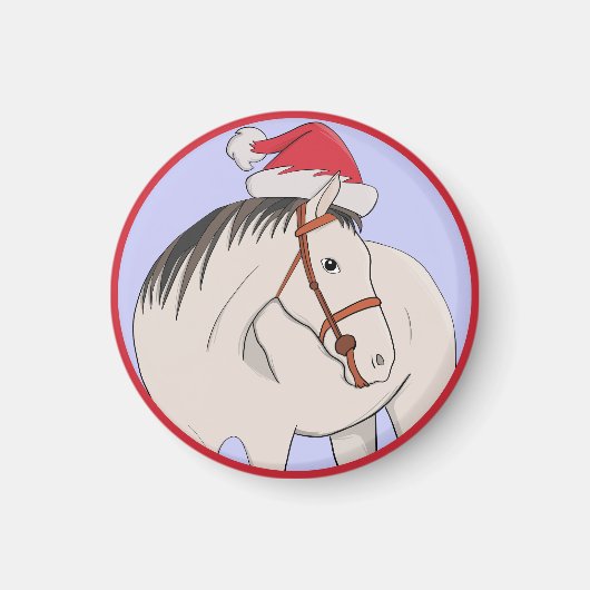 Vrolijk kerstpaard magneet (Voorkant)