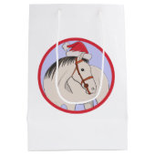 Vrolijk kerstpaard medium cadeauzakje (Achterkant)