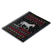 Vrolijk kerstpaard met kerstman notitieboek (Linkerzijde)
